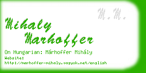 mihaly marhoffer business card
